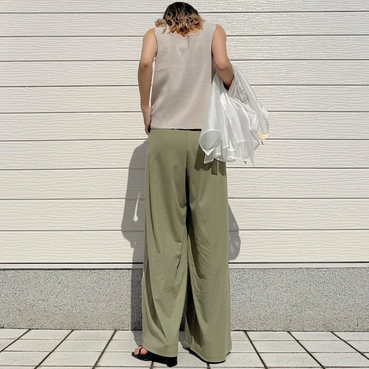 2wayラメニットタンク ベージュ Free