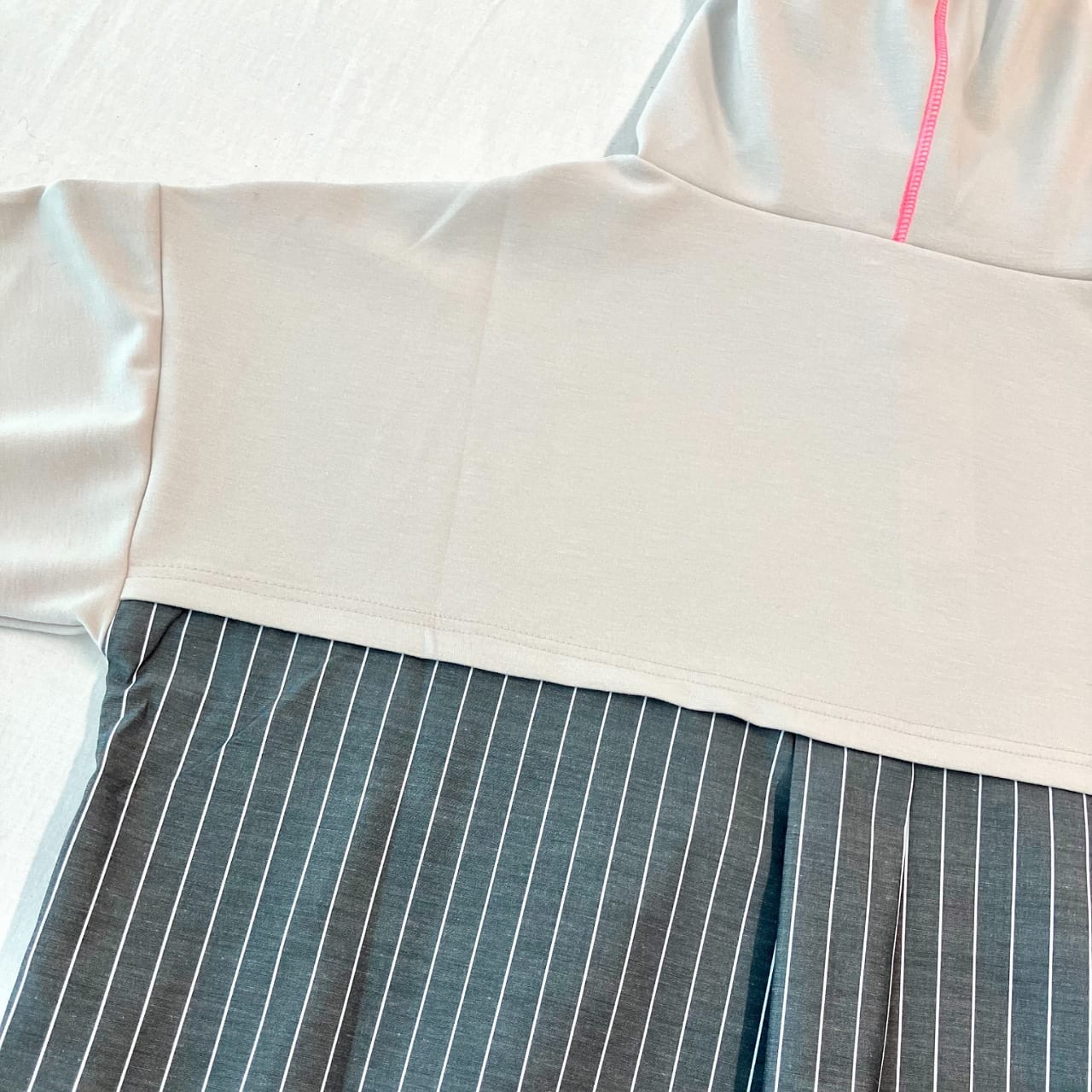 フーディーシャツドッキングワンピース アイボリー Free