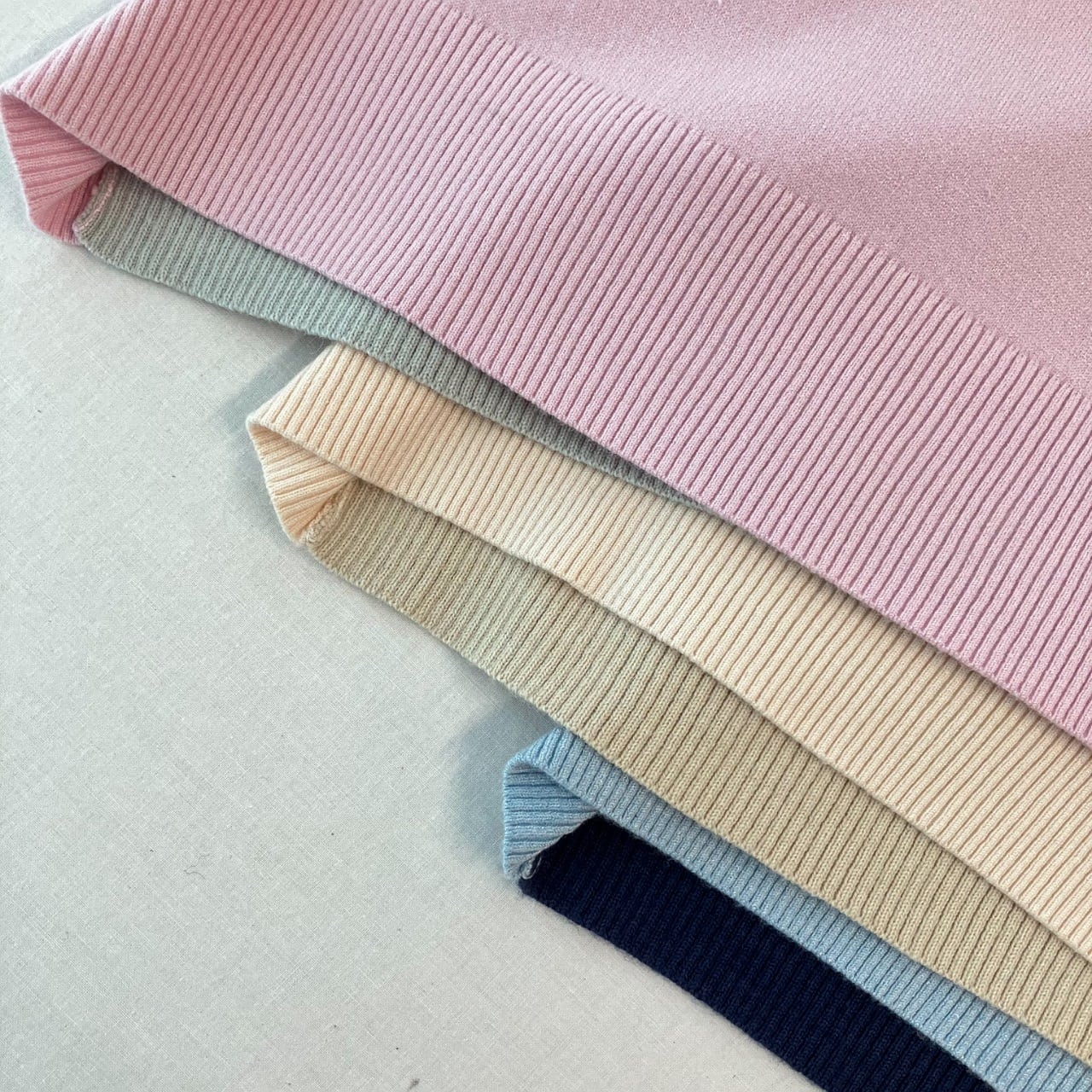 バイカラーZipニット ブルー Free