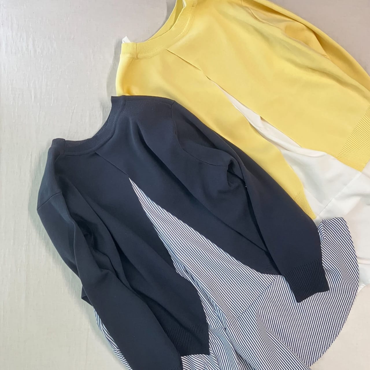 フレアタンクレイヤードニット イエロー Free