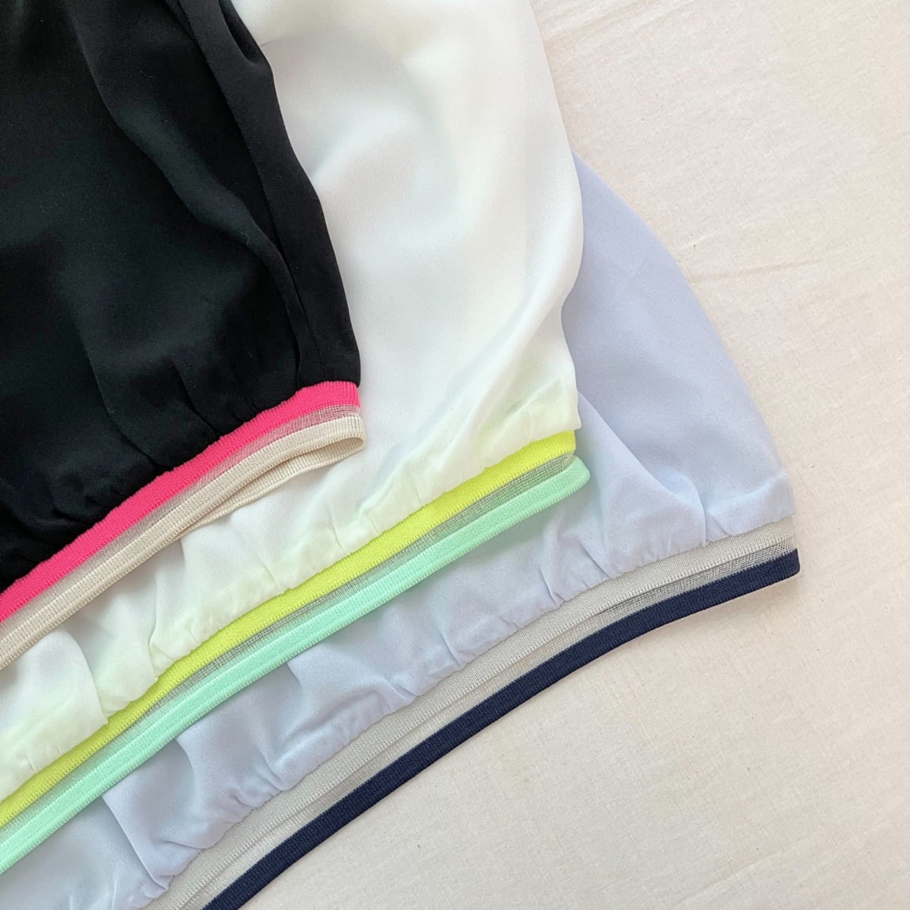 リブヘムライントップス ホワイト Free