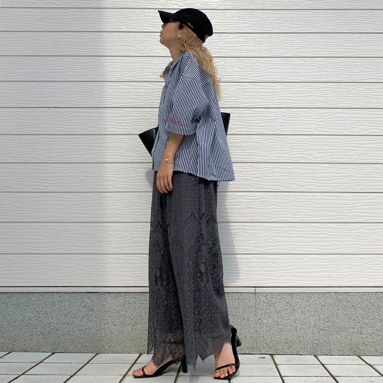 スカラレースワイドパンツ ベージュ Free