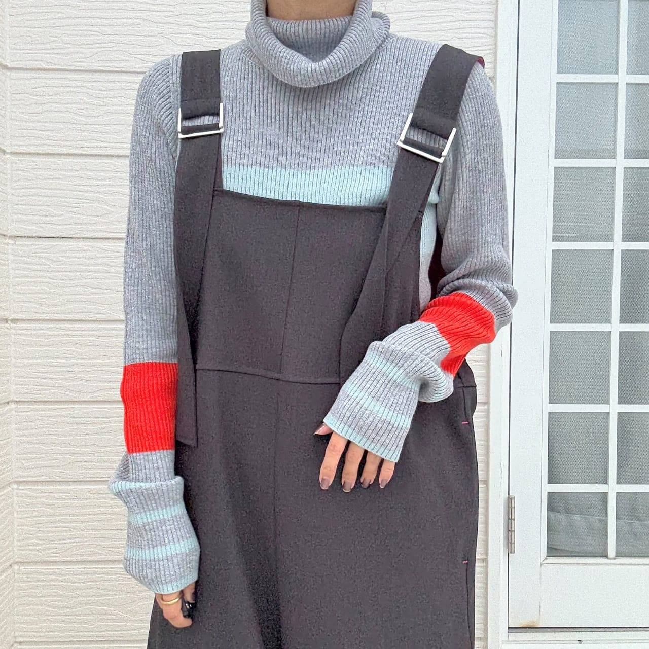 ショルダーベルトサロペット ブラウン Free