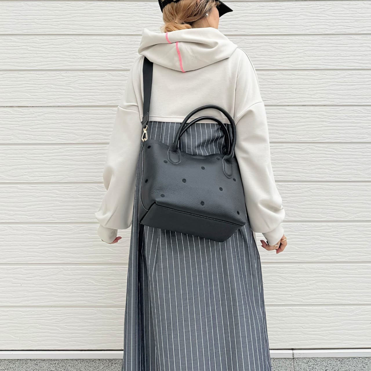 フーディーシャツドッキングワンピース アイボリー Free