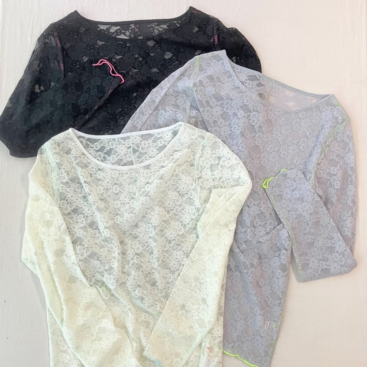 レーシーライントップス ホワイト Free