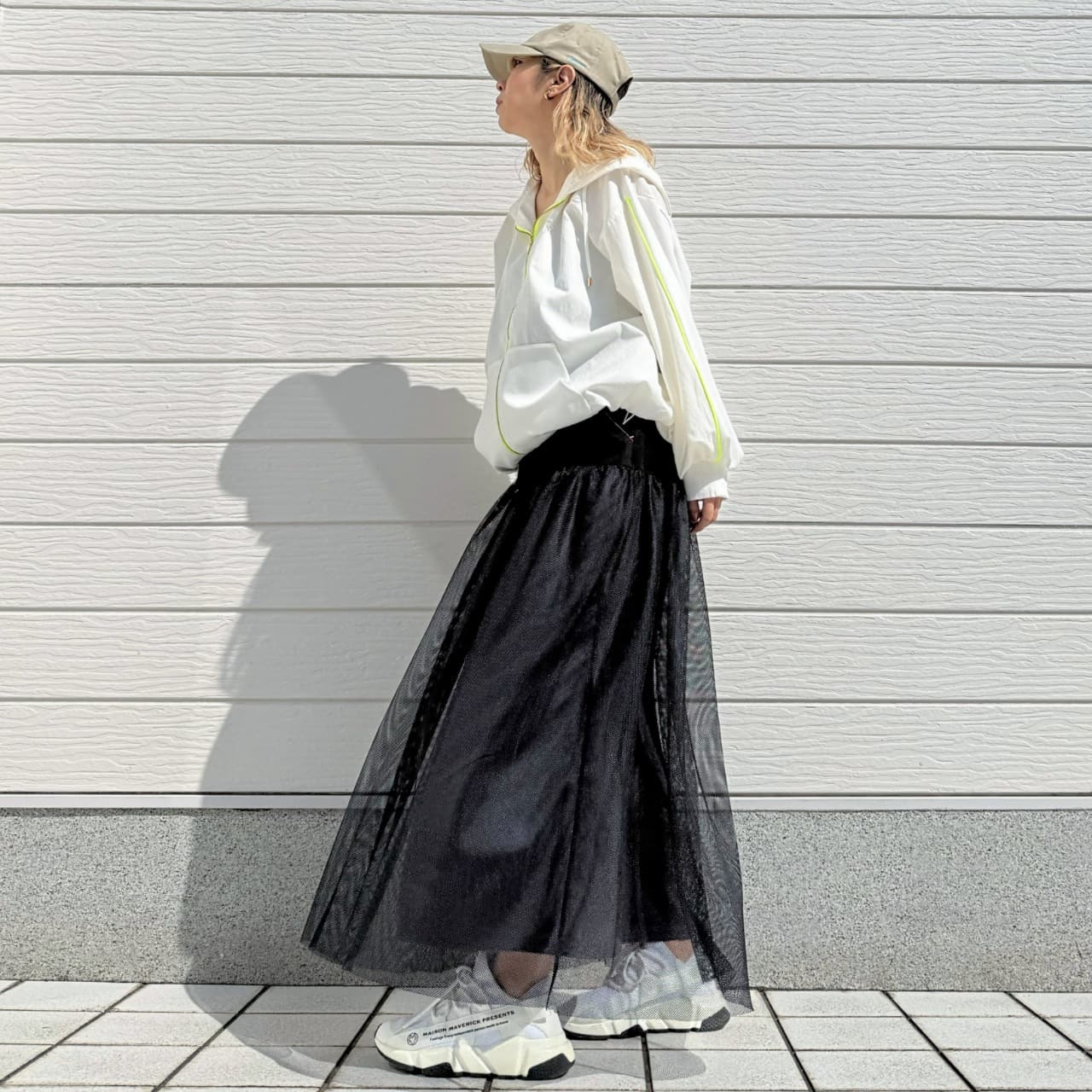 ドッキングバルーンパーカー ホワイト Free