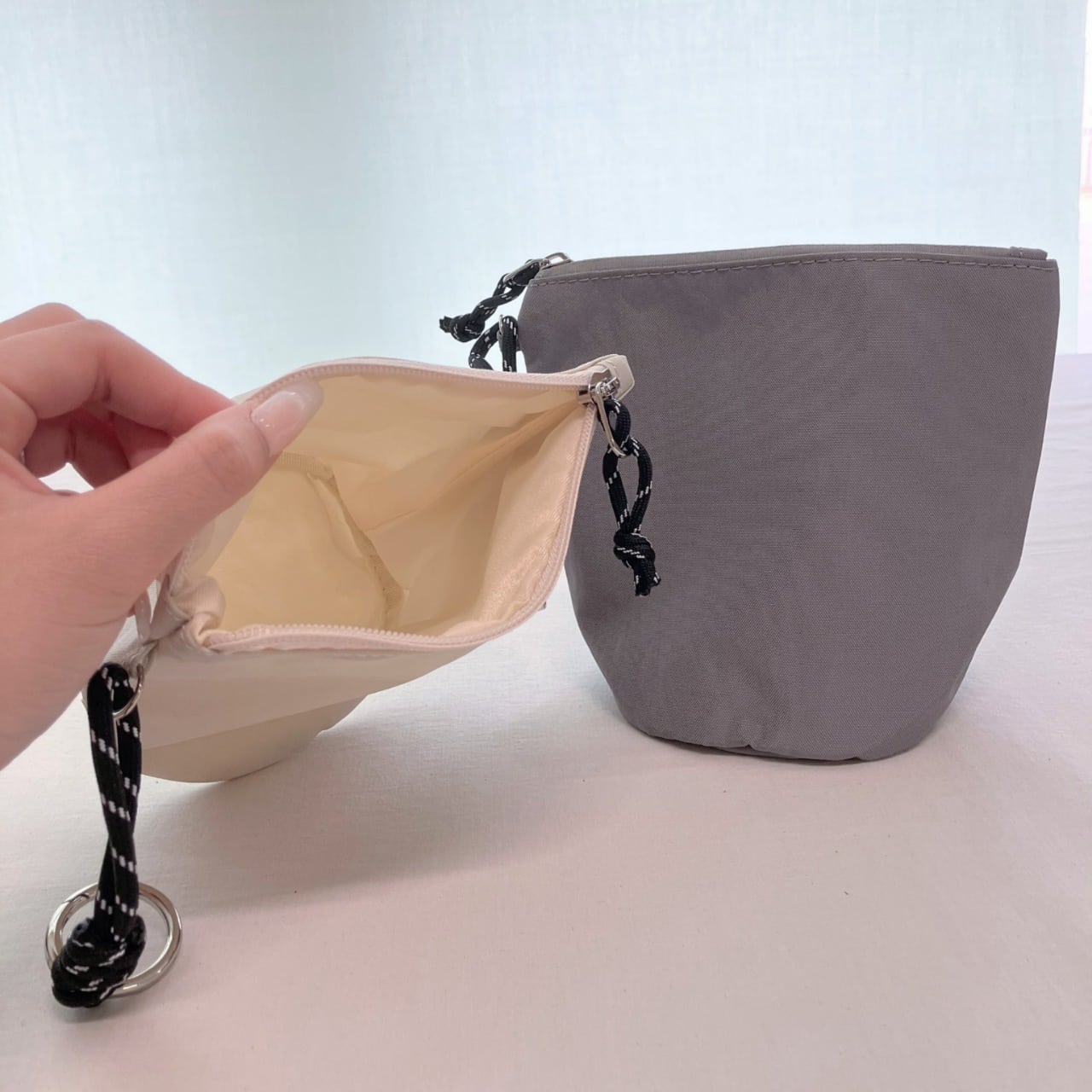 ナイロンパッカブルトート アイボリー Free