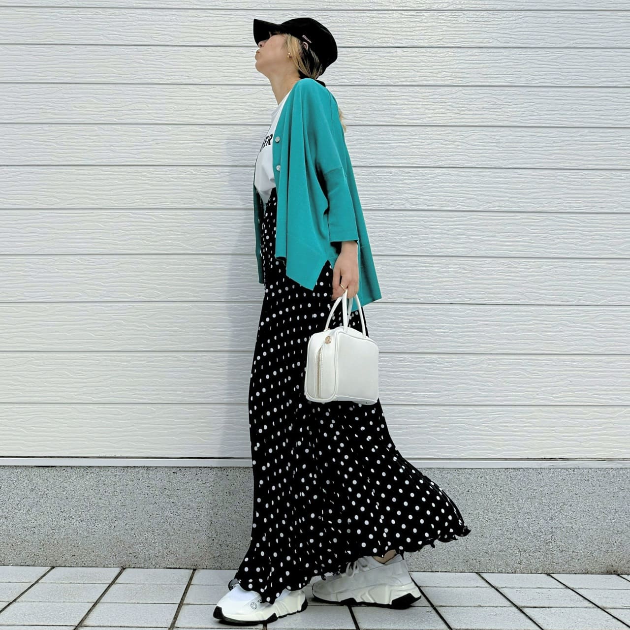 接触冷感BOXカーデ グリーン Free