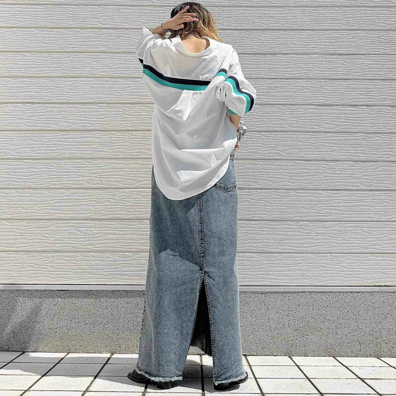 ヨークリブドッキングシャツ ホワイト Free
