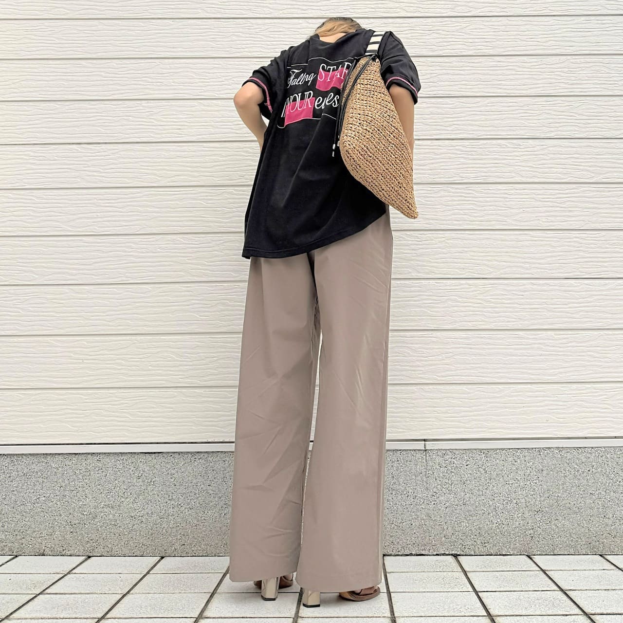アイスタッチワイドストレートパンツ グリーン Free