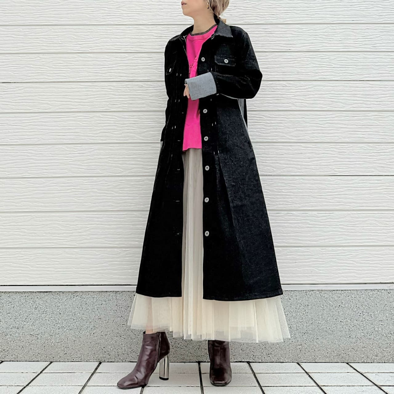 デニムロングジャケット インディゴ Free