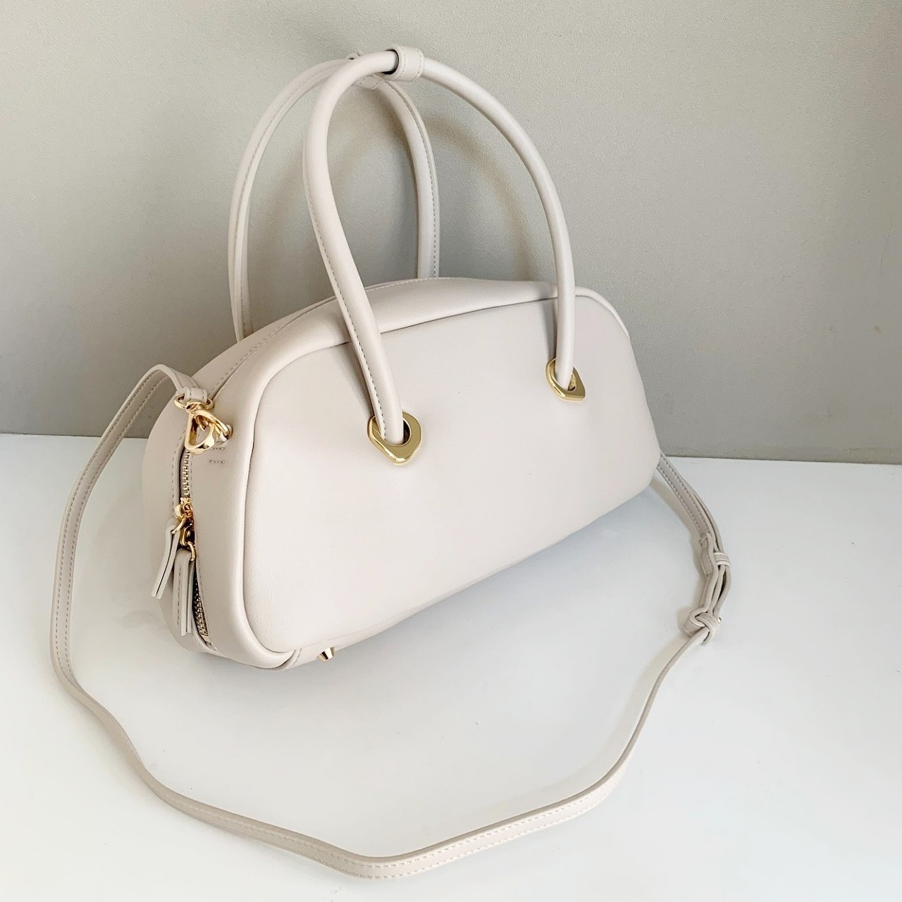 Eyelet wide boston モスグリーン Free