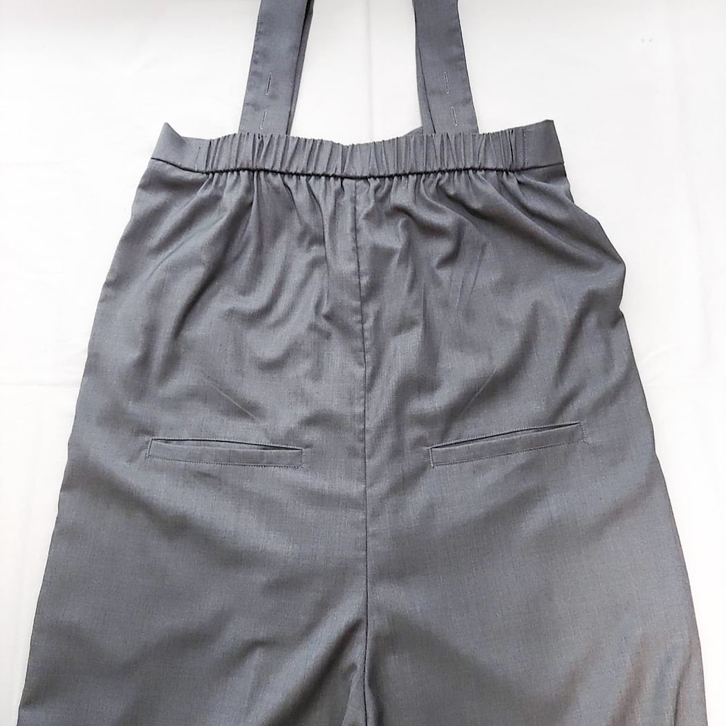 ワイドベルトサロペット グレー Free