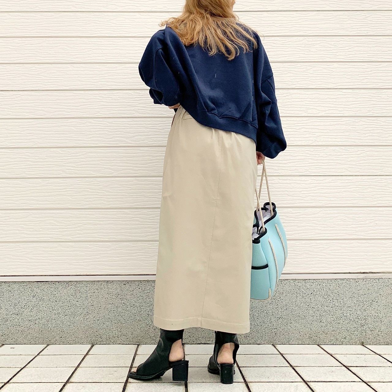 ストレッチタイトスカート ライトグリーン Free