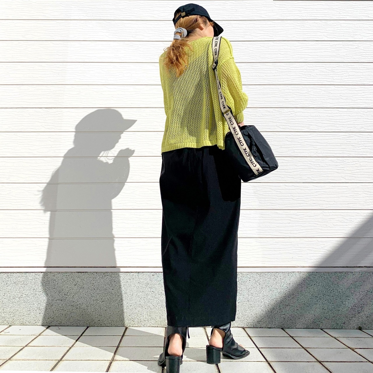 メッシュロゴニット ライム Free