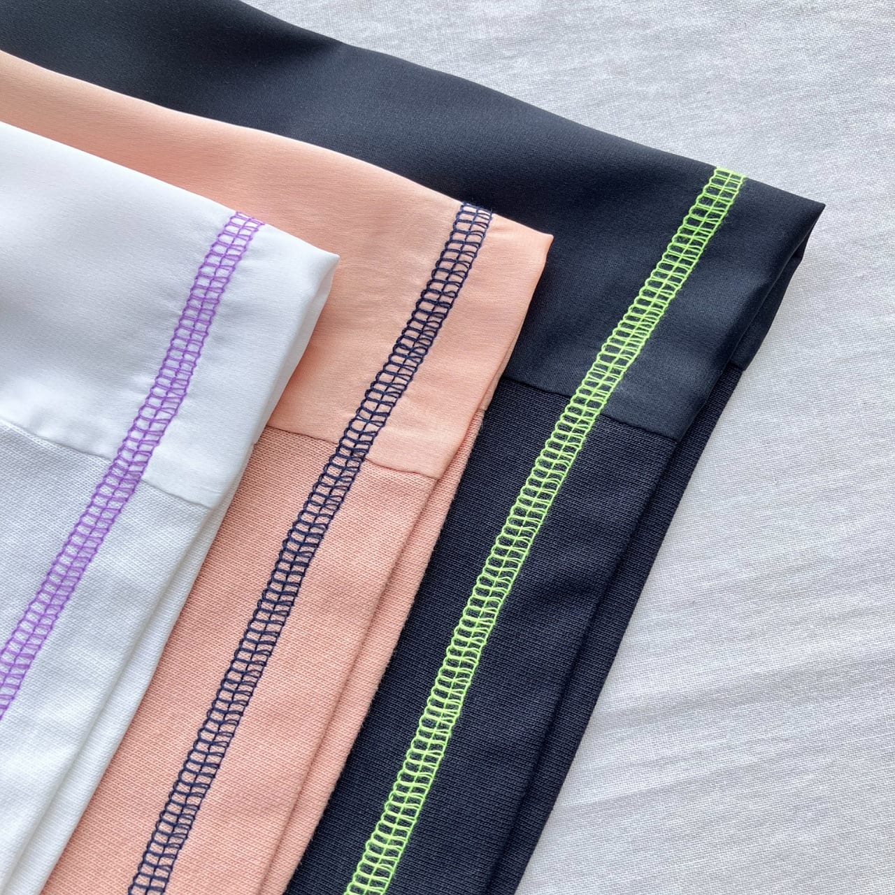 切替スクエアステッチトップス サーモンピンク Free