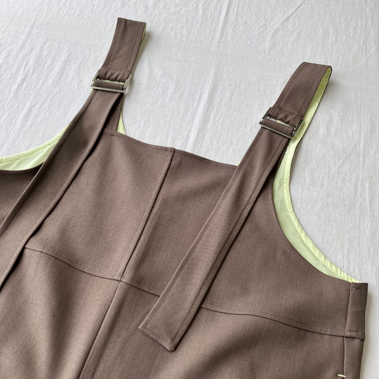 ショルダーベルトサロペット ブラウン Free