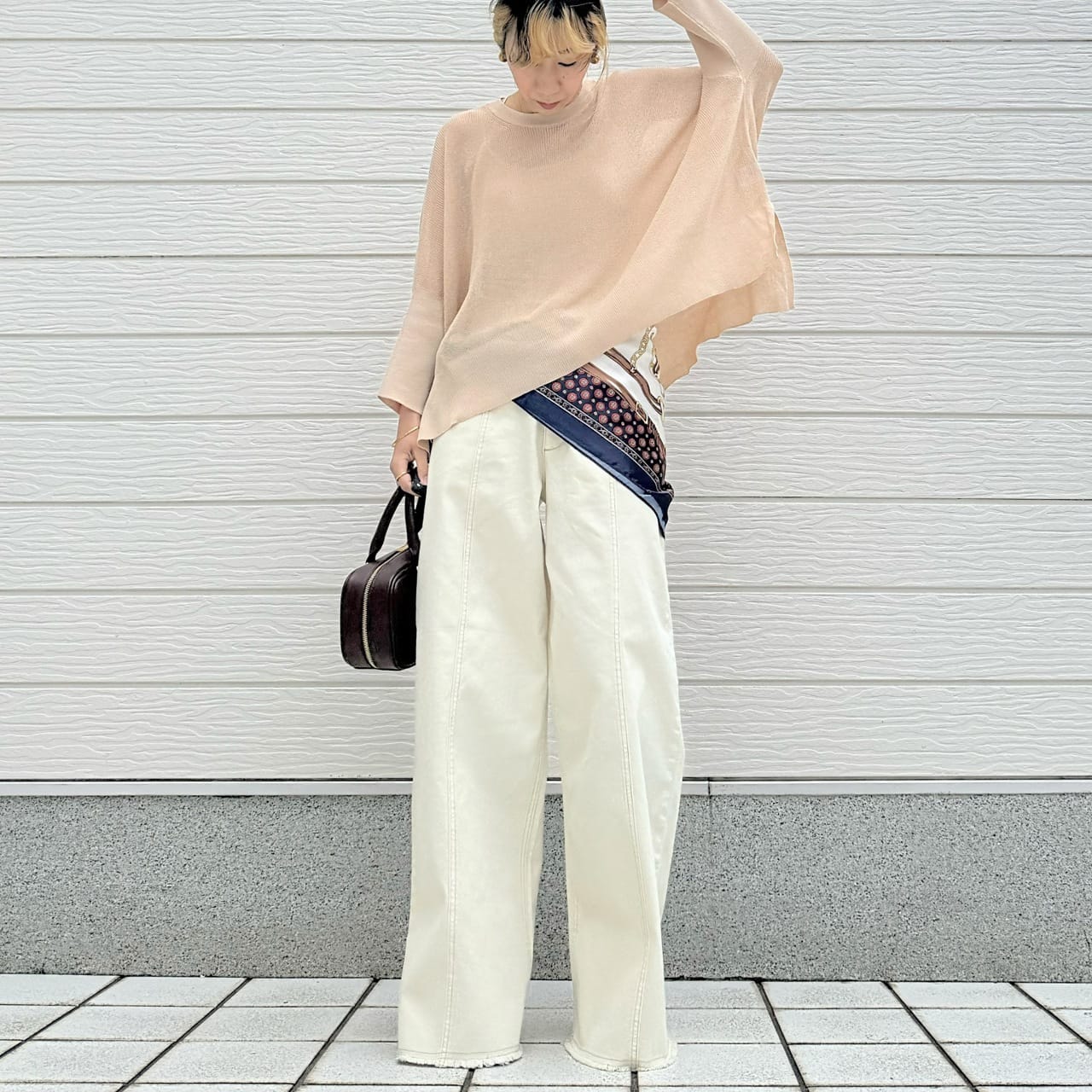 UV片畦ボックスニット グリーン Free