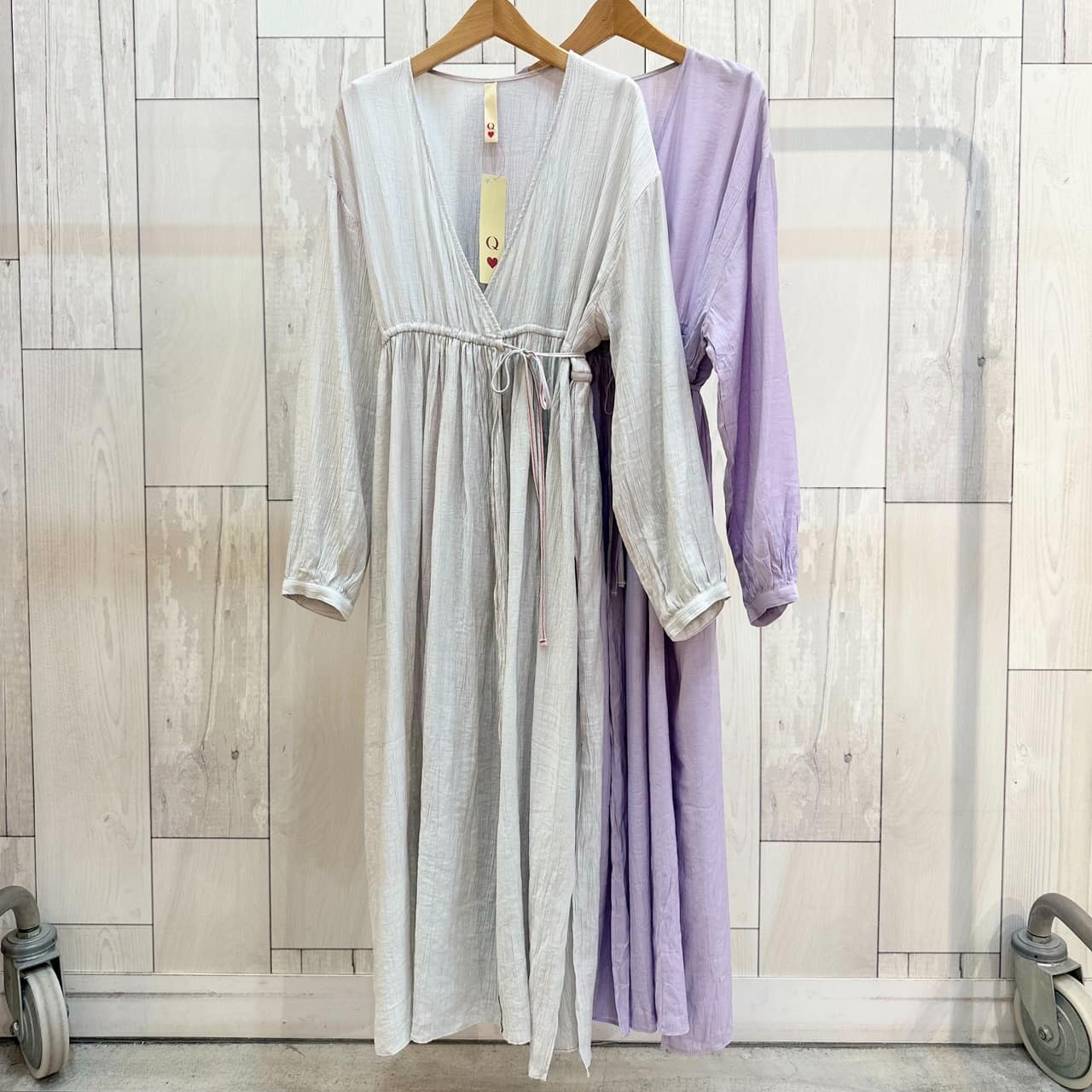 ガウンギャザーワンピース ラベンダー Free