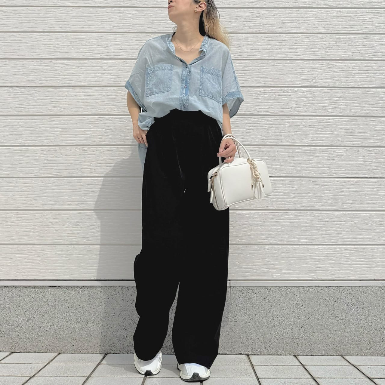 アイスタッチワイドストレートパンツ グリーン Free