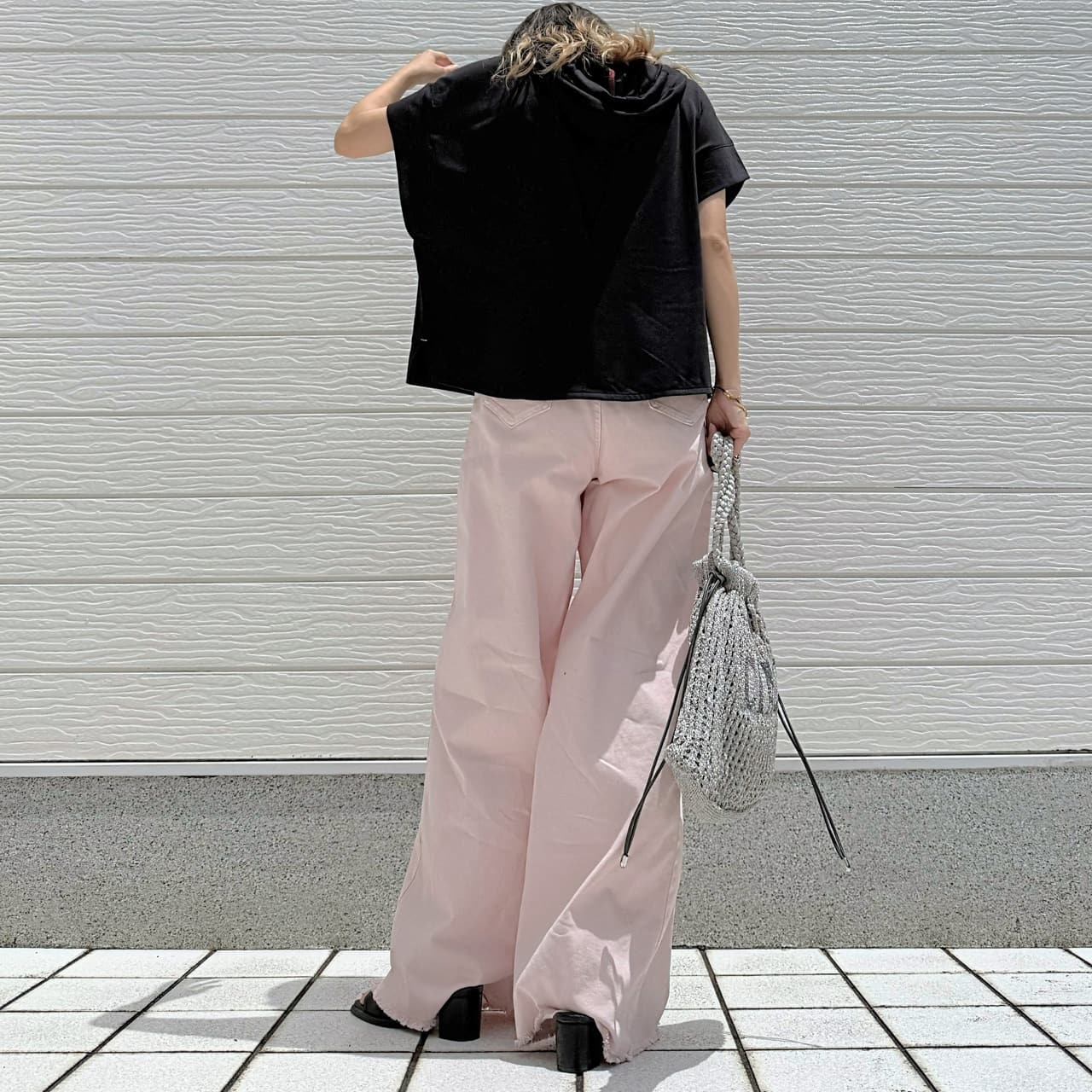BOXシルエットフーディープルオーバー ホワイト Free