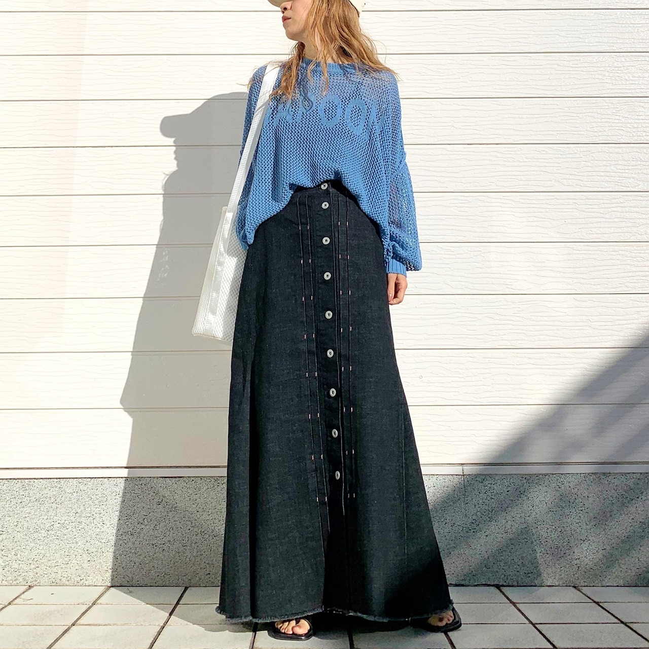 メッシュロゴニット ライム Free