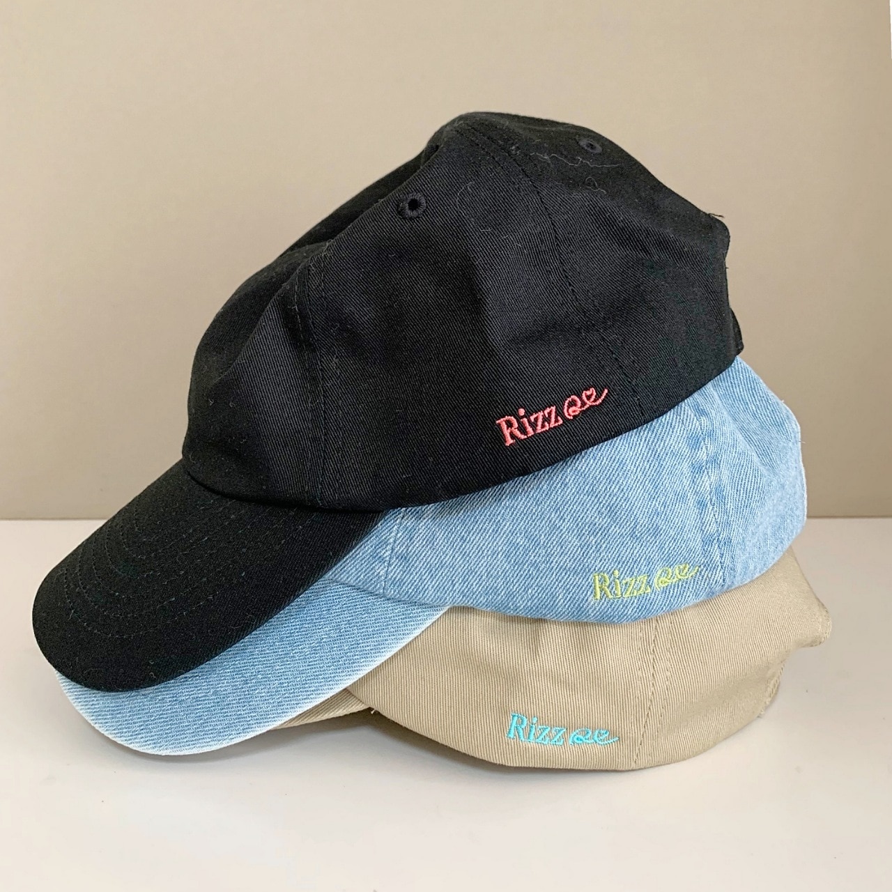 Rizz Q刺繍CAP インディゴ Free