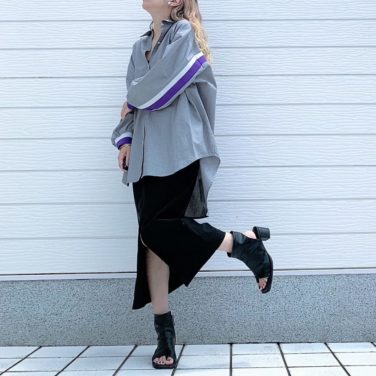 ヨークリブドッキングシャツ ホワイト Free