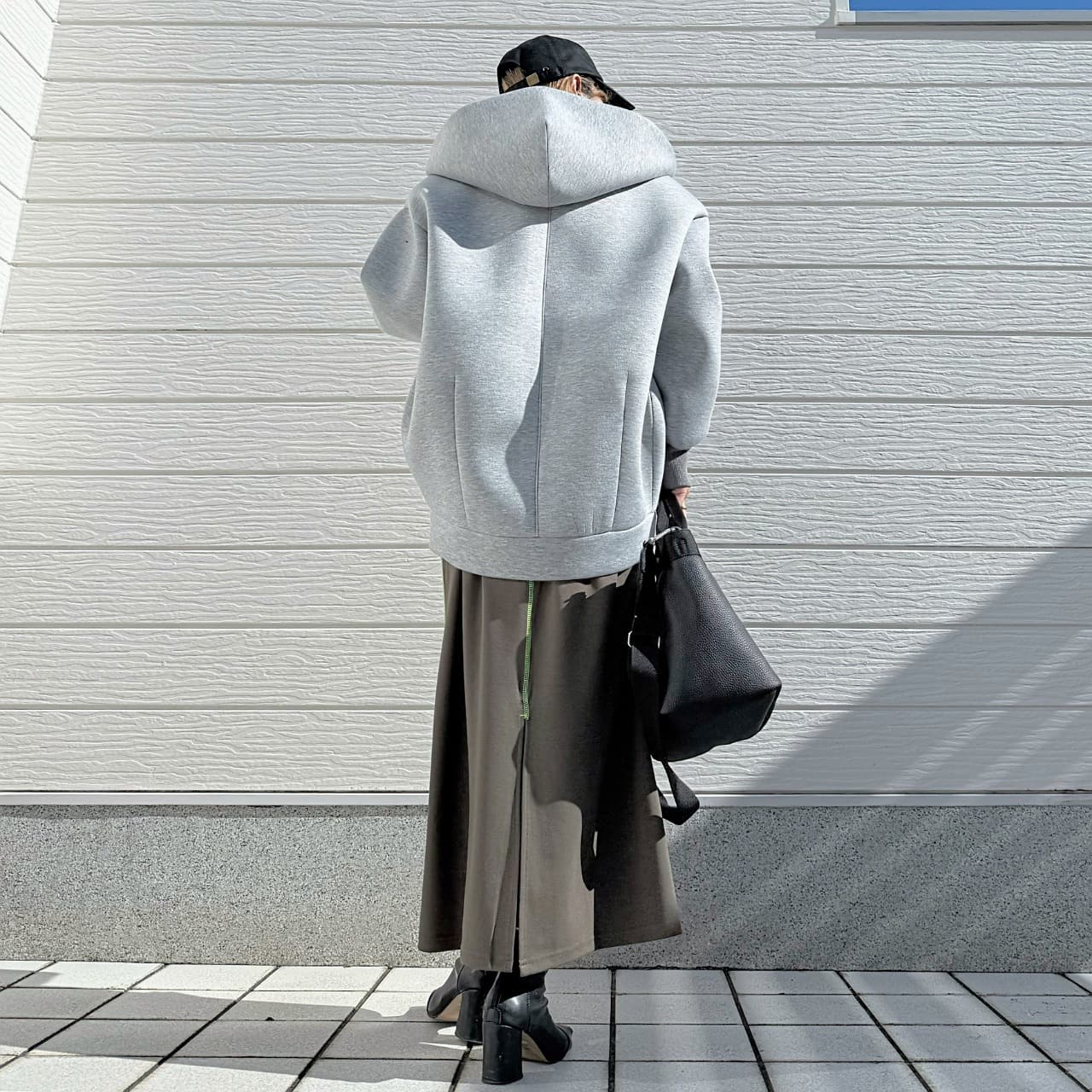 ボンディングパーカー グレー Free