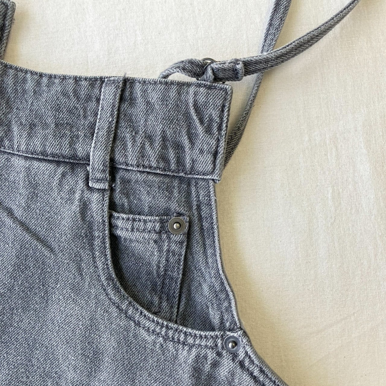 デニムキャミワンピース ブラックデニム Free