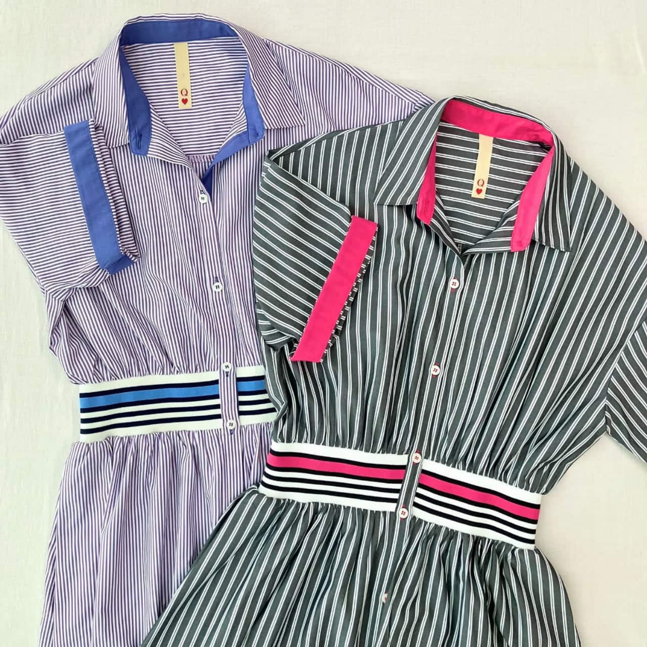 リブドッキングワンピース パープル Free