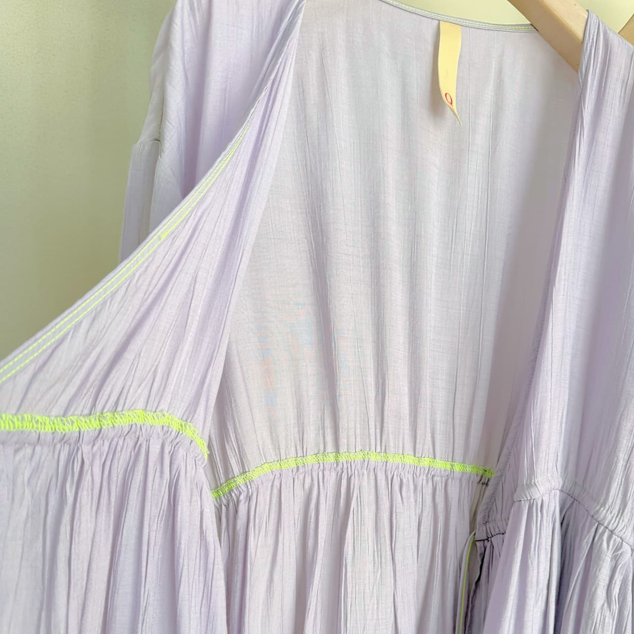 ガウンギャザーワンピース ラベンダー Free