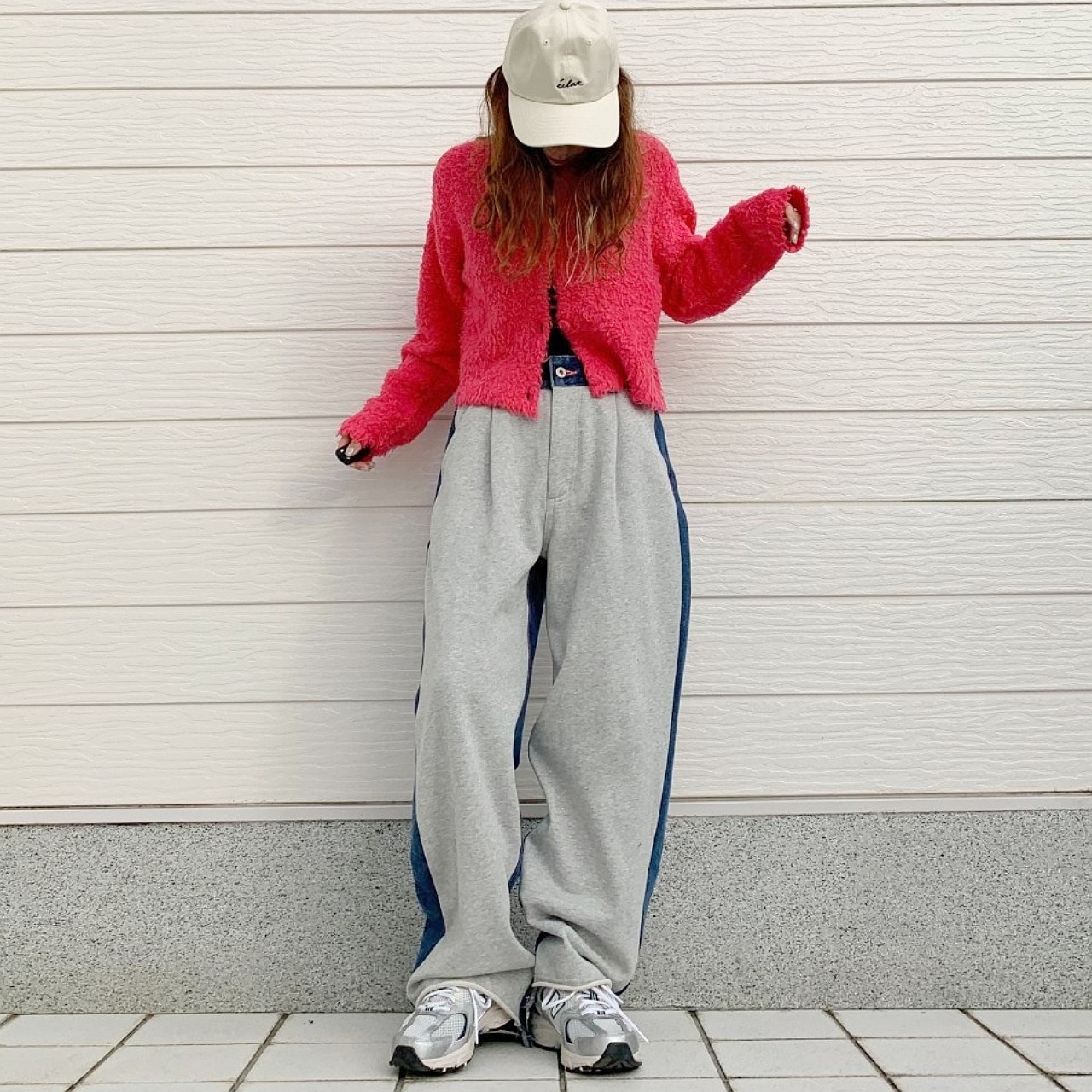 コットンシャギーカーデ ブラック Free