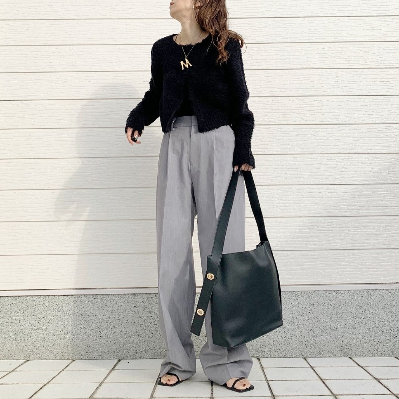 コットンシャギーカーデ ブルー Free