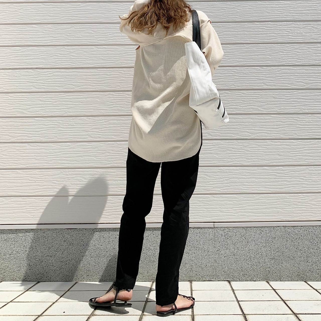 コットンストレッチイージーパンツ(Free ライトブルー)｜ Q