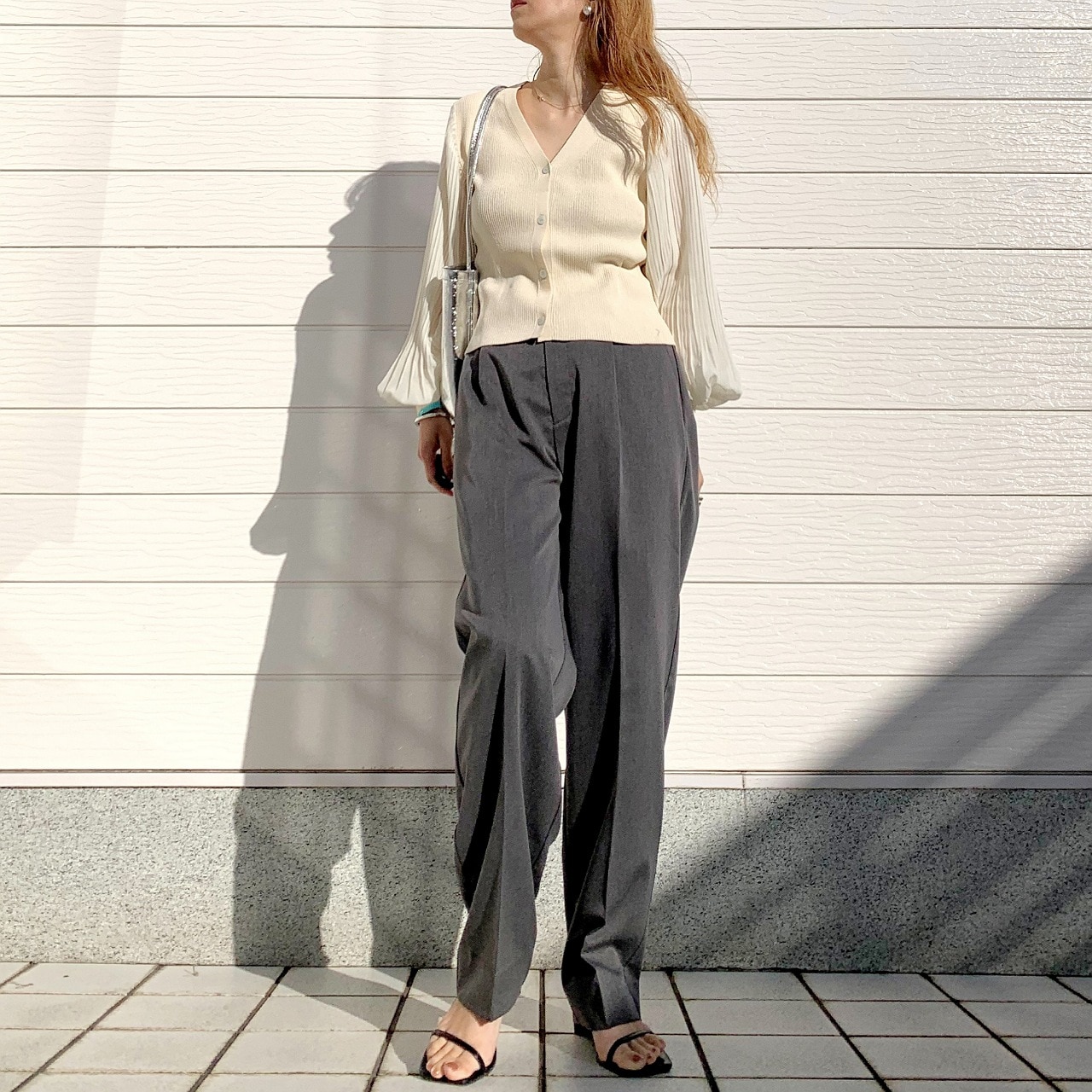 【セットアップ対応アイテム】TRストレッチストレートパンツ ライトベージュ Free