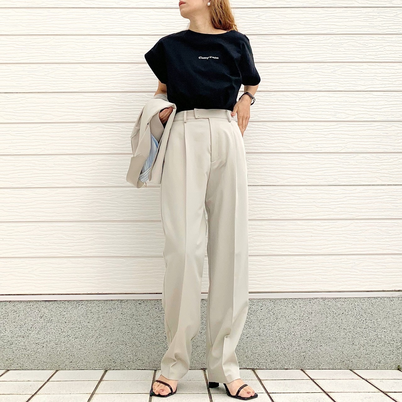 【セットアップ対応アイテム】TRストレッチストレートパンツ チャコールグレー Free