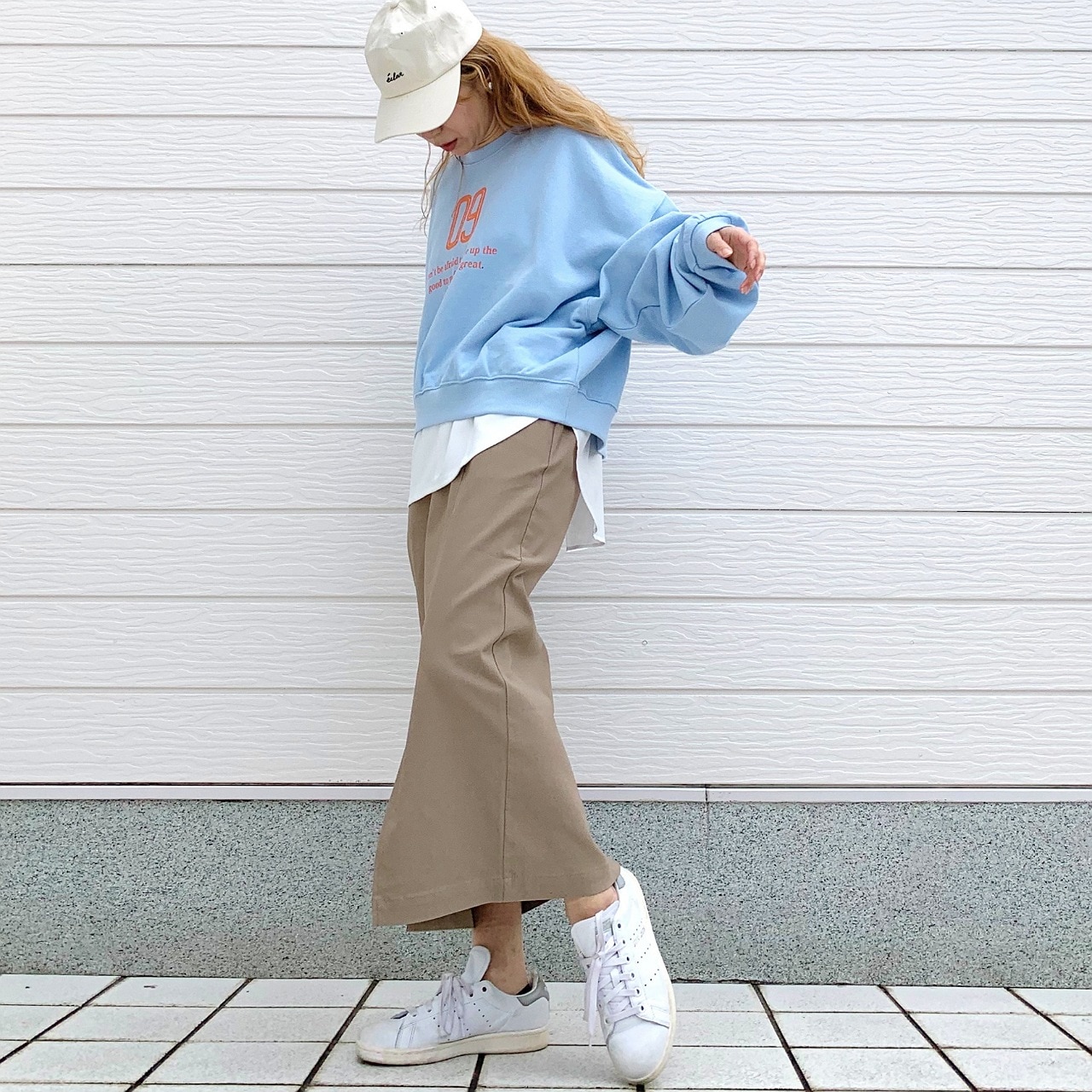 ストレッチタイトスカート ライトグリーン Free