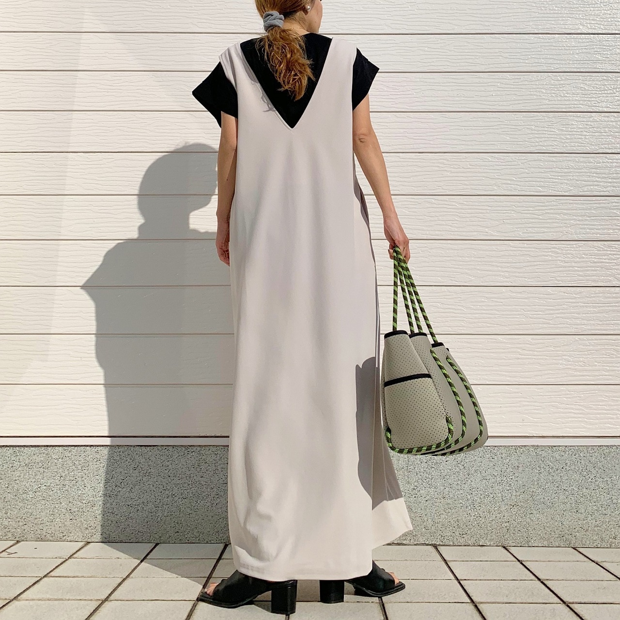 前後2wayリボンセットワンピース ブラック Free