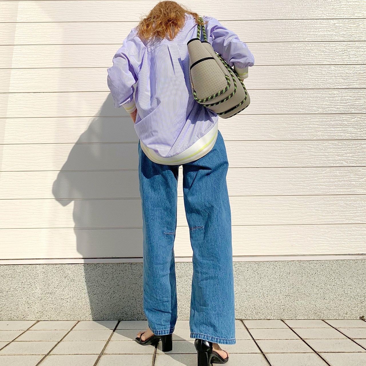 リブドッキングシャツ ホワイト Free