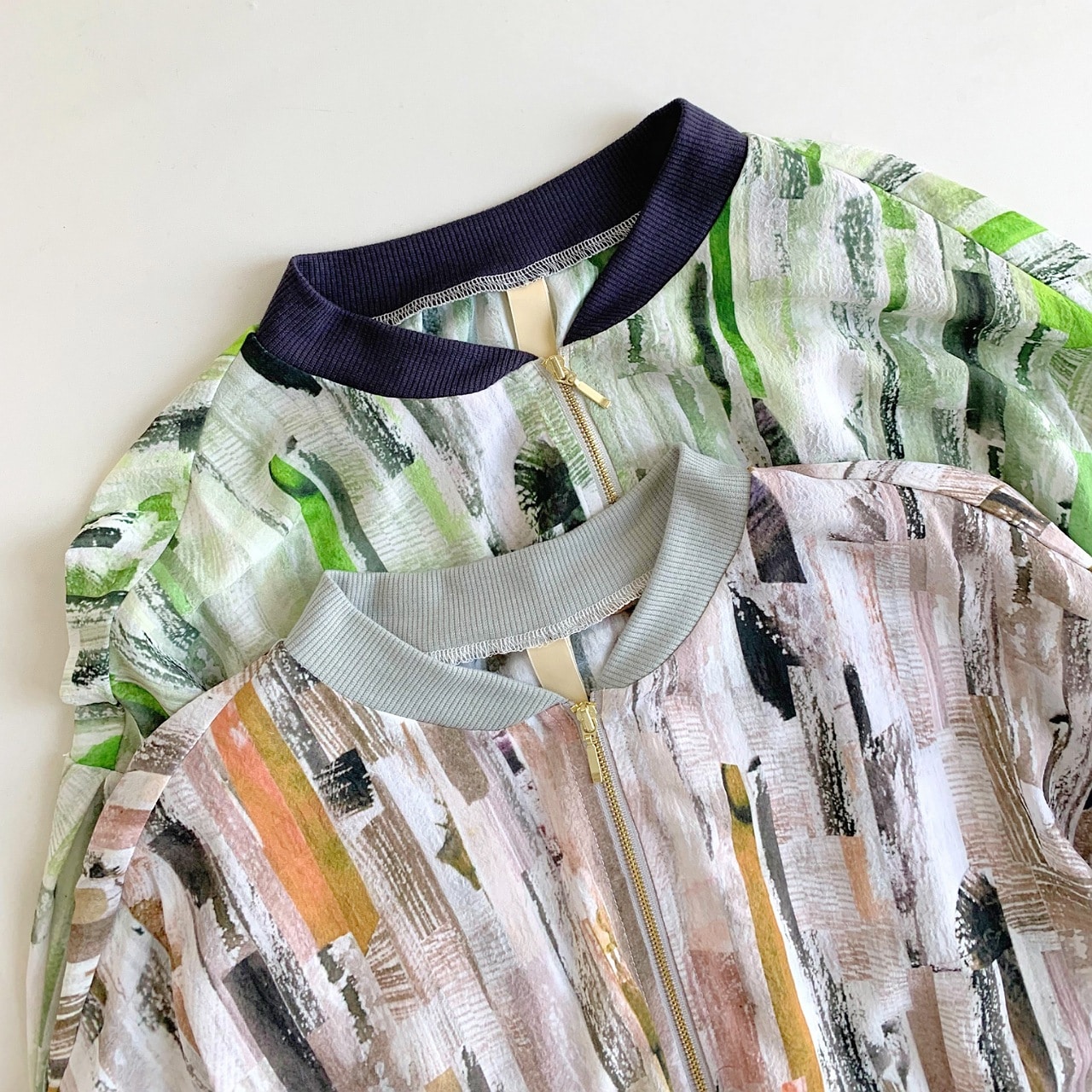 ニュアンスカラーブルゾン グリーン Free