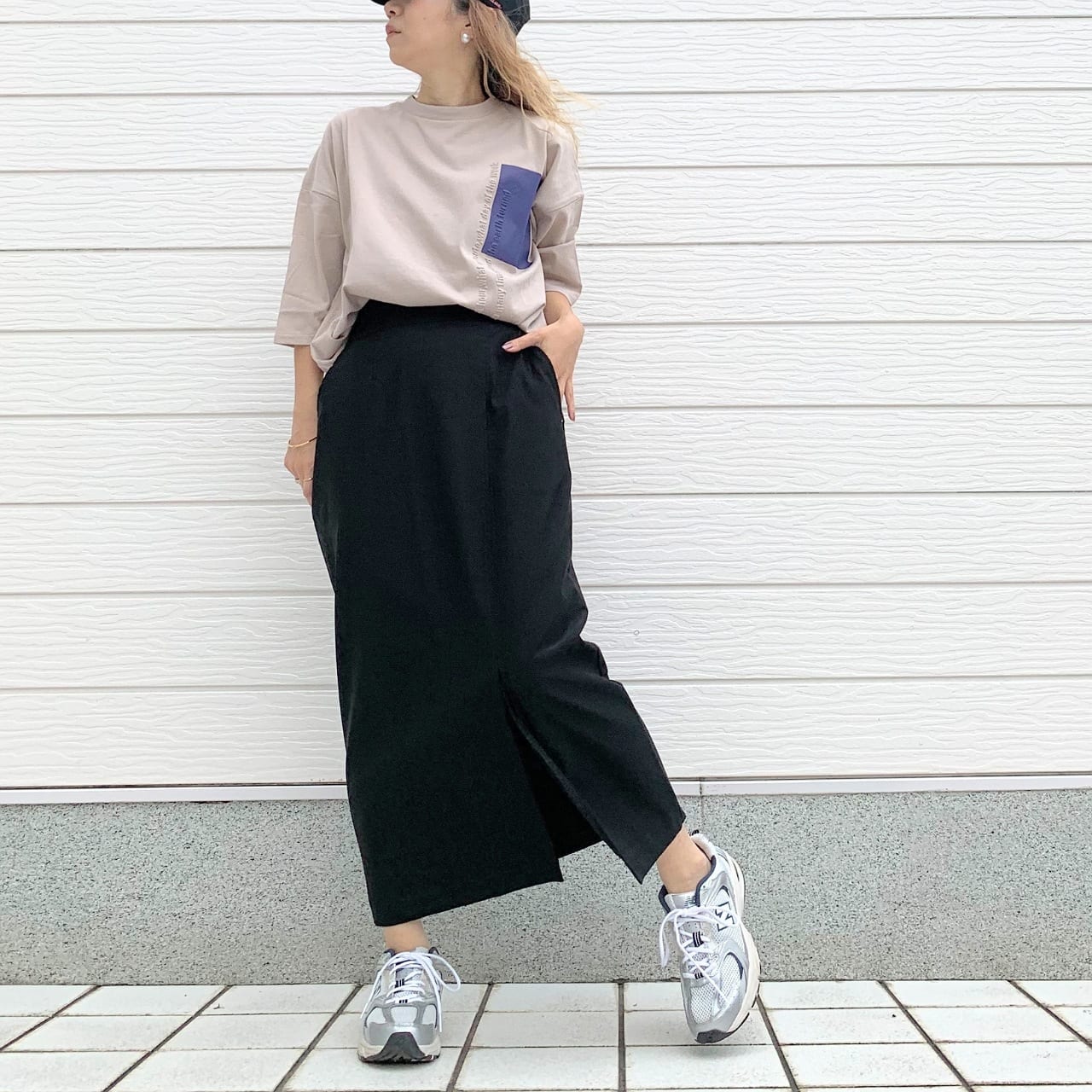 エンボスロゴT ホワイト×イエロー Free