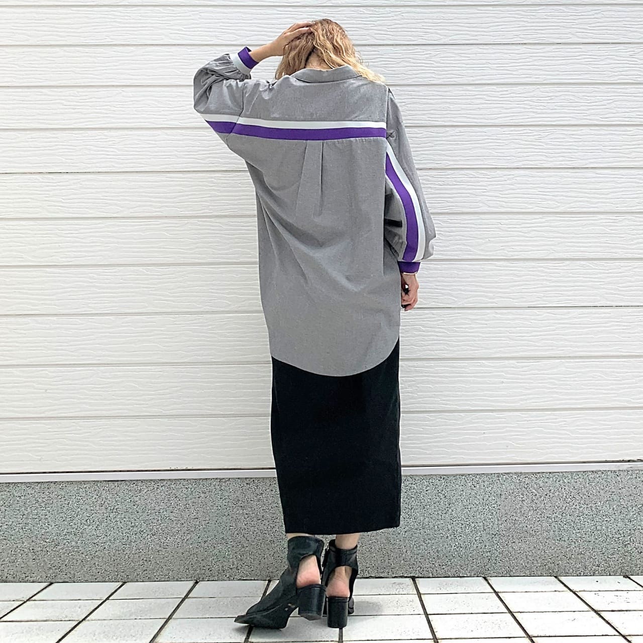 ヨークリブドッキングシャツ ホワイト Free