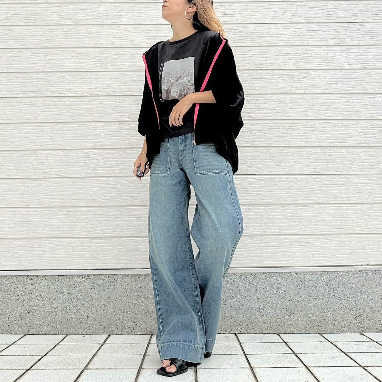 ドッキングドルマンパーカー グレー Free