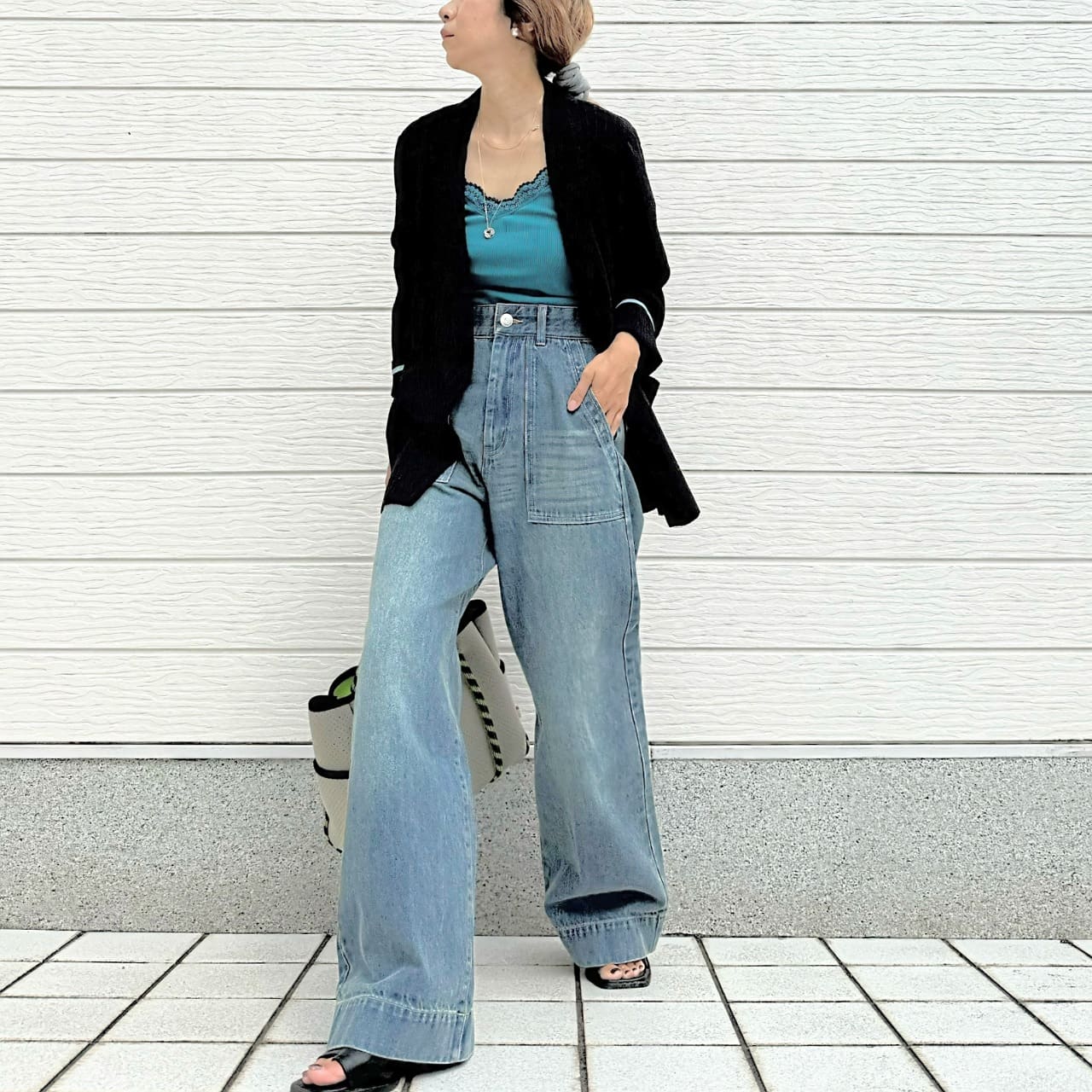 ダブルブレストリラックスジャケット ピンクベージュ Free