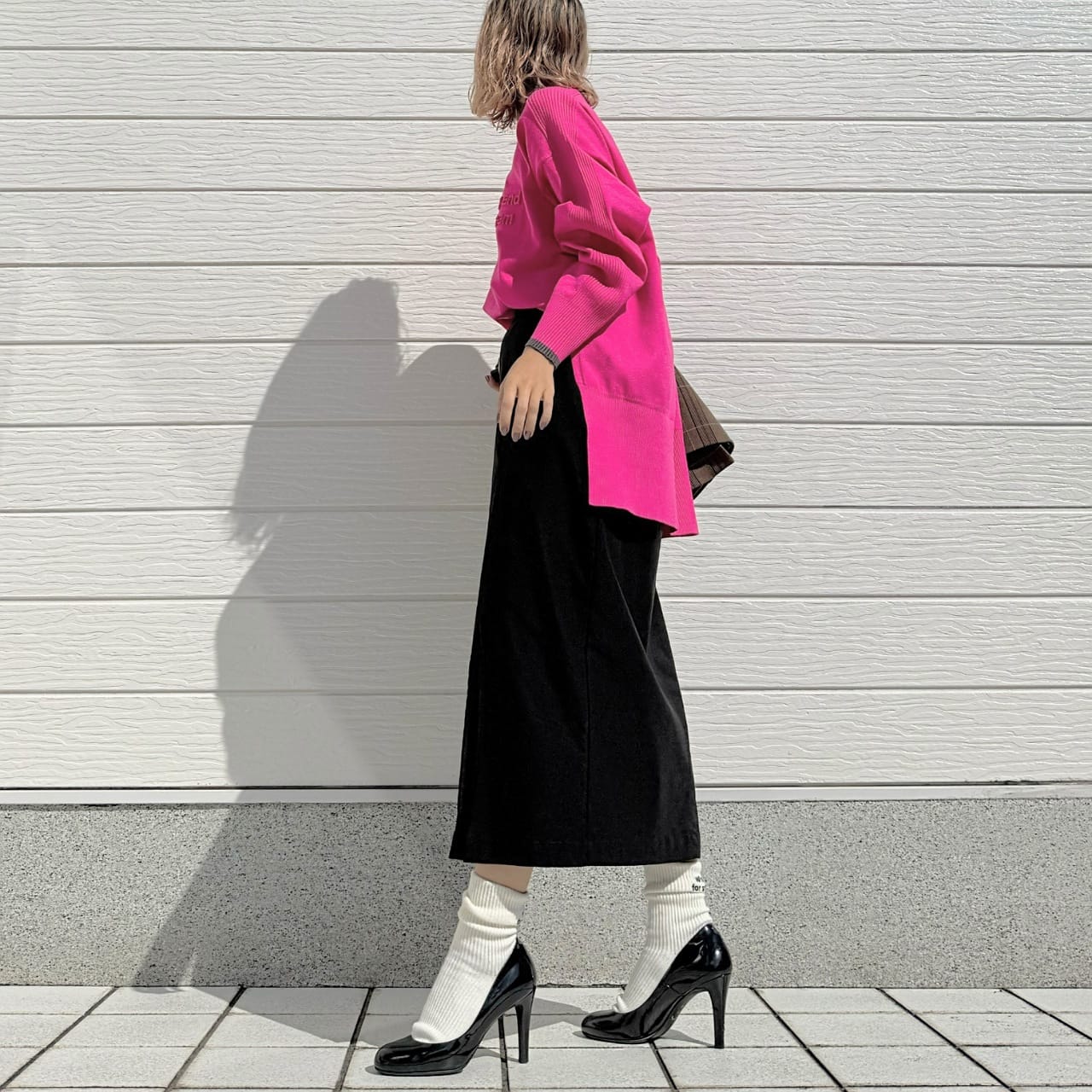 エンボスロゴニット ブラック Free