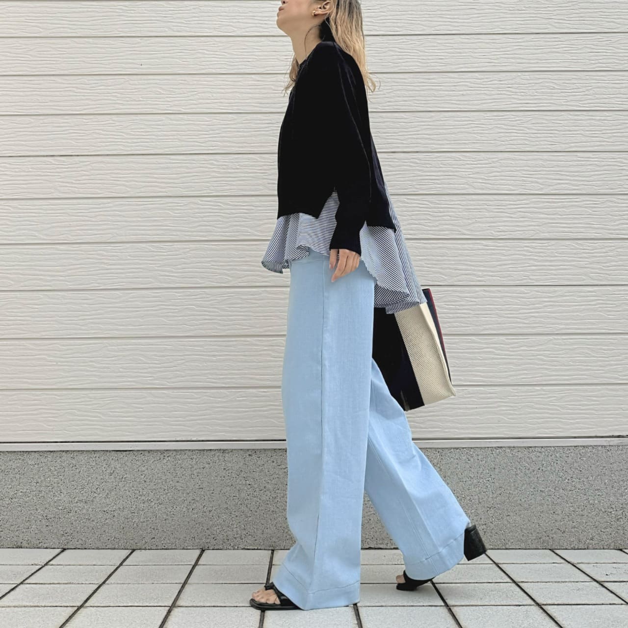 フレアタンクレイヤードニット イエロー Free