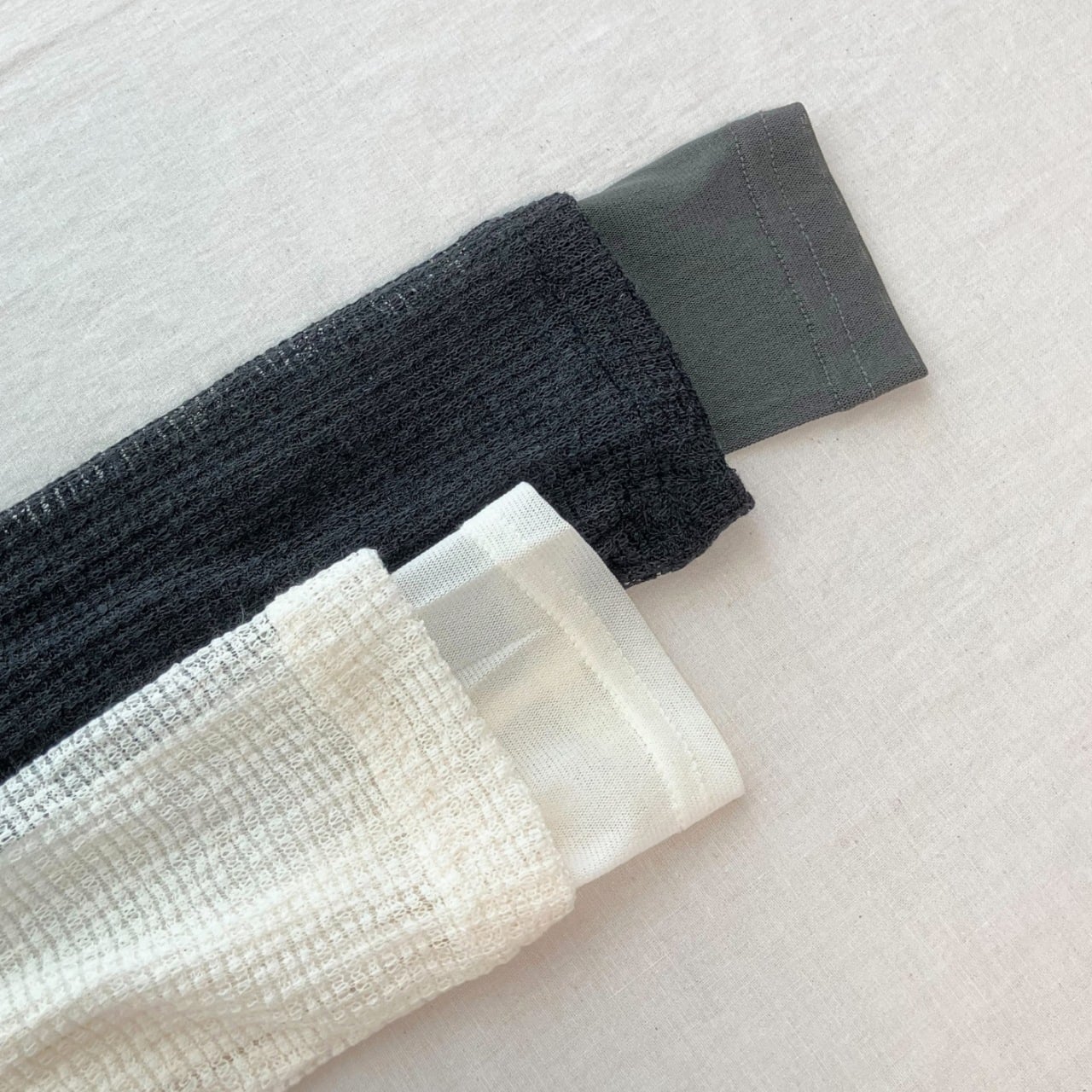 シアーヘンリーネックトップス アイボリー Free