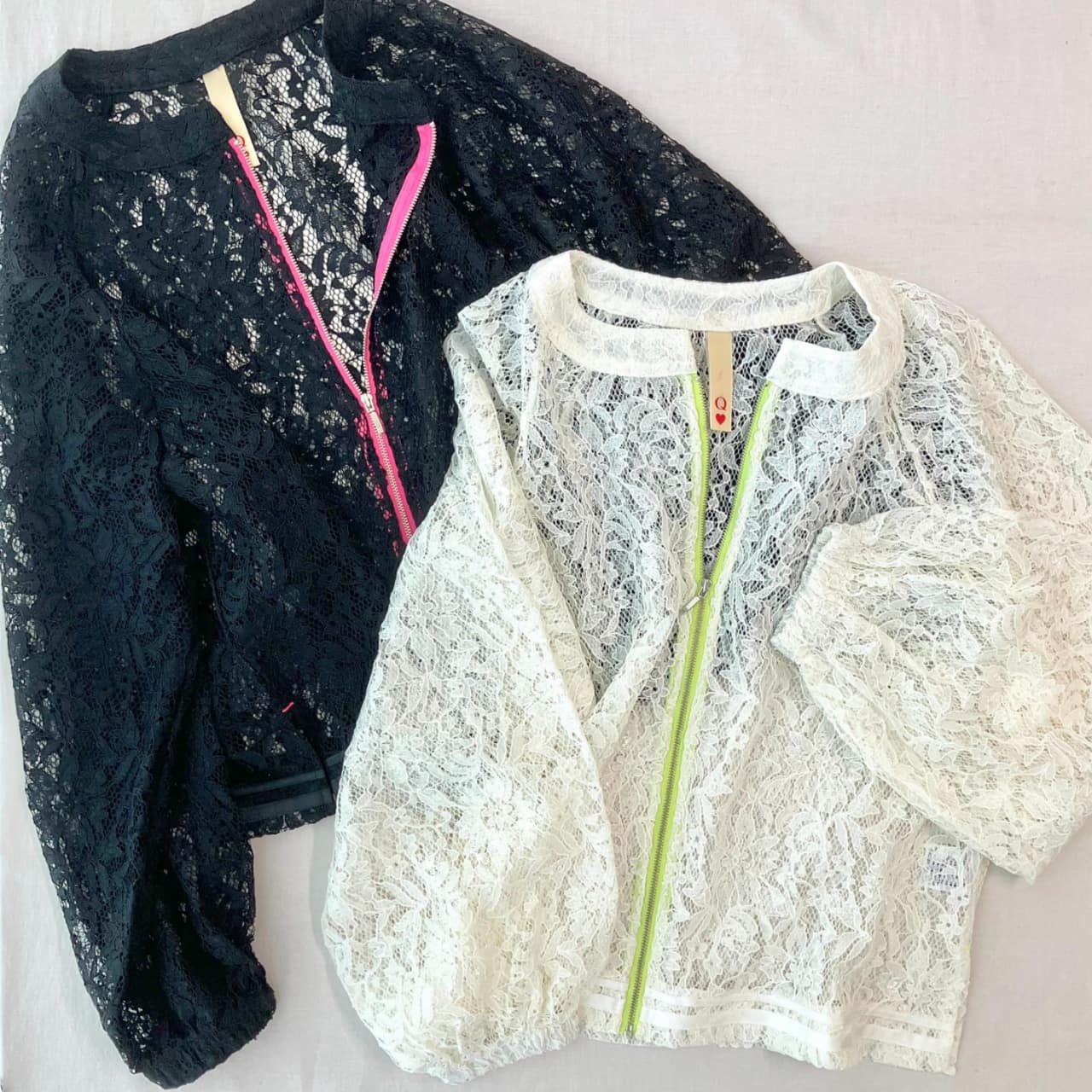 レースブルゾン ホワイト Free