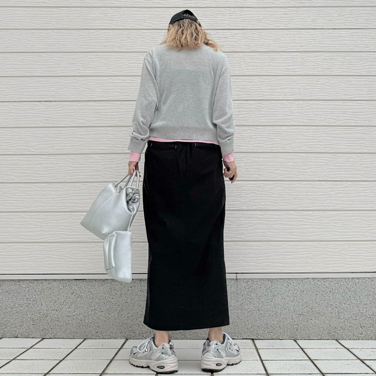 レイヤード風バイカラーカーデ ホワイト×イエロー Free